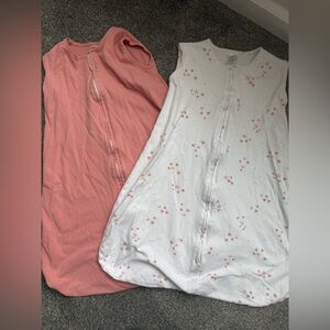 Ely’s & Co White & Pink Sleep Sacks